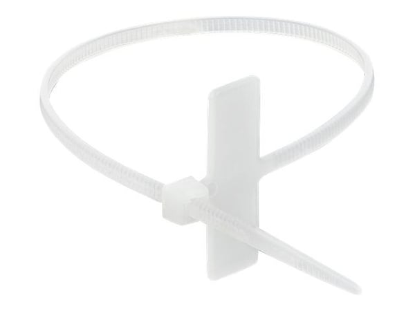 DeLOCK 18954, Kaksiaukkoinen johdinside, Polyamidi, Valkoinen, -40 - 85 °C, 10 cm, 2,5 mm