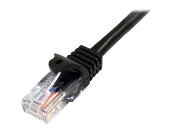 StarTech.com 7m Black Cat5e / Cat 5 Snagless Ethernet Patch Cable 7 m - Patchkabel - RJ-45 (han) til RJ-45 (han) - 7 m - UTP - CAT 5e - knastfri - ...