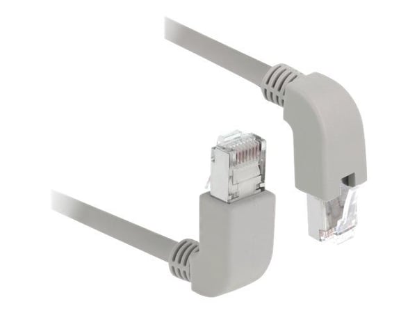 Delock - Koblingskabel - RJ-45 (hann) oppvinklet til RJ-45 (hann) vinklet nedover - 1 m - 0.58 cm - S/FTP - CAT 6 - halogenfri, formstøpt, flertråd...