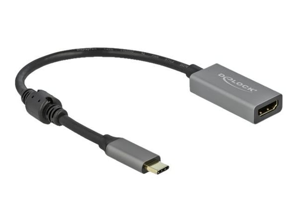 DeLOCK 66571, 0,2 m, USB Type-C, HDMI-tyyppi A (vakio), Uros, Naaras, Suora