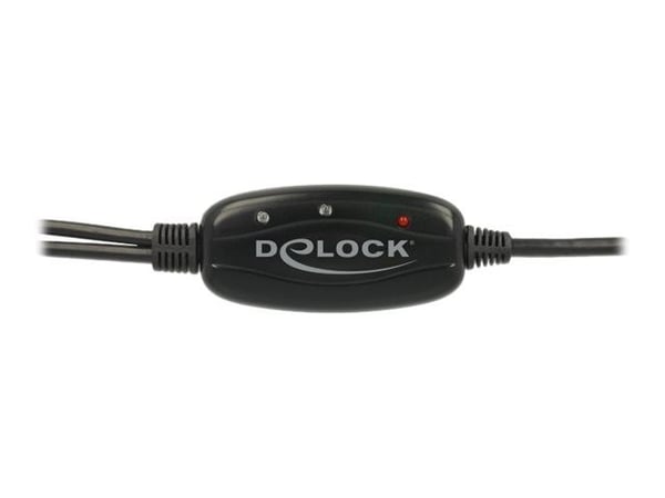 Delock Adapter USB 2.0 Type-A > 2 x Serial DB9 RS-232 - USB / seriell-kabel - USB (hann) til DB-9 (hann) - 1.5 m - tommelskruer - svart, gul, grønn