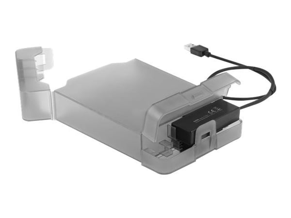 Delock USB Type-A to SATA Converter with 3.5" Protection Cover - Grensesnittsadapter - SATA 6Gb/s - USB 3.0 - svart