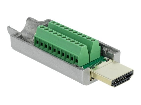 Delock - HDMI-adapter - HDMI hann til 20-stifts rekkeklemme