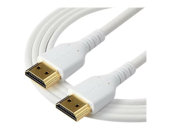 Startech - Premium High Speed - HDMI-kabel med Ethernet - HDMI hann til HDMI hann - 2 m - hvit - for P/N: TB3DKM2HDL