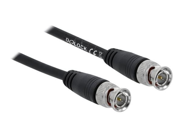 Delock - Videokabel - BNC hann til BNC hann - 3 m - koaksial - svart