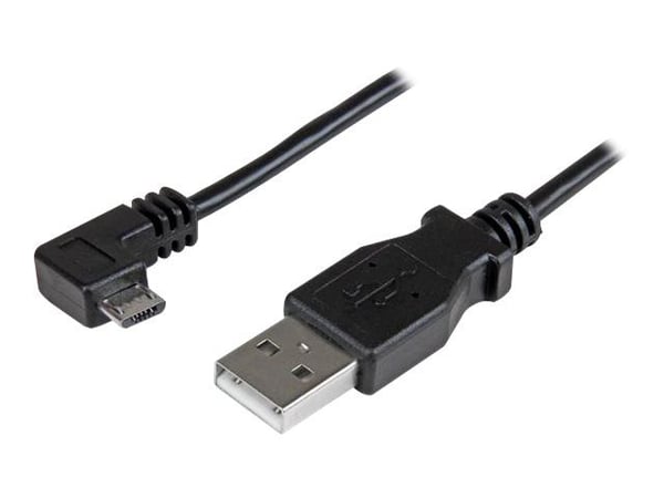 StarTech Right Angle Micro USB Cable - 1 ft / 0.5m - 90 degree - USB Cord - USB Charger Cable - USB to Micro USB Cable (USBAUB50CMRA) - USB-kabel -...
