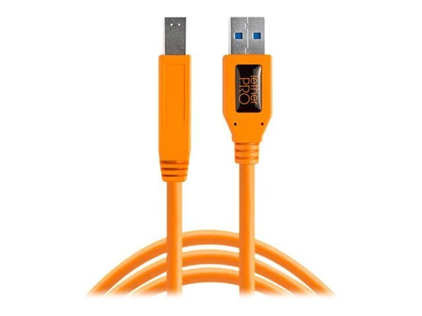 Tether Tools CU5460ORG, 4,6 m, USB A, USB B, USB 3.2 Gen 1 (3.1 Gen 1), 5000 Mbit/s, Oranssi