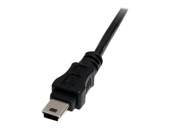 StarTech 1 ft Mini USB 2.0 Cable - USB A to Mini B F/M - USB cable - USB (F) to mini-USB Type B (M) - USB 2.0 - 1 ft - black - USBMUSBFM1 - USB-kab...