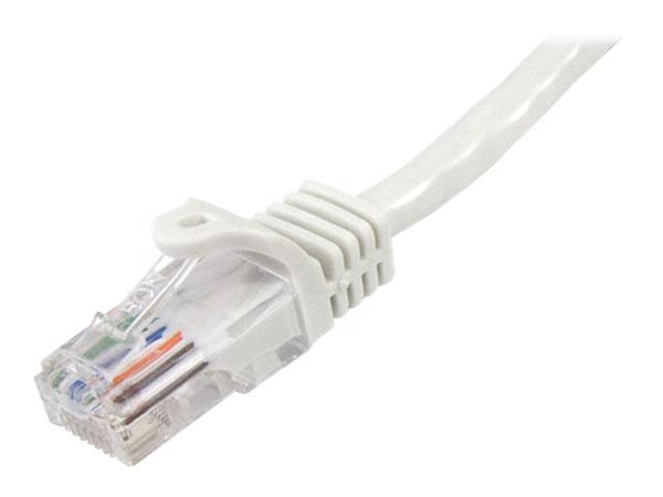 Startech 10m White Cat5e / Cat 5 Snagless Ethernet Patch Cable 10 m - Koblingskabel - RJ-45 (hann) til RJ-45 (hann) - 10 m - UTP - CAT 5e - uten hi...