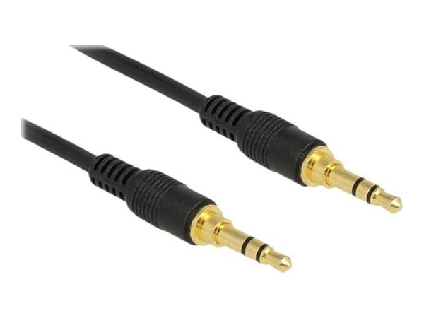 Delock - Ljudkabel - mini-phone stereo 3.5 mm hane till mini-phone stereo 3.5 mm hane - 3 m - svart Delock - Ljudkabel - mini-phone stereo 3.5 mm hane till mini-phone stereo 3.5 mm hane - 3 m - svart