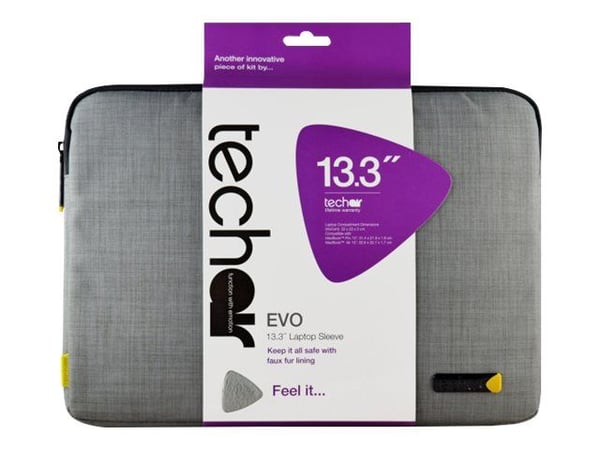 techair EVO Laptop Sleeve - Notebookhylster - 13.3" - grå teksturert