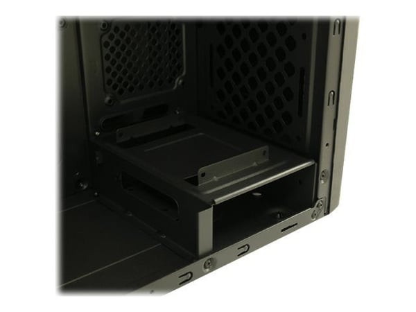 LC Power Classic 7038B - Tower - ATX - ingen strömförsörjning - svart, borstad aluminiumsvart - USB/ljud
