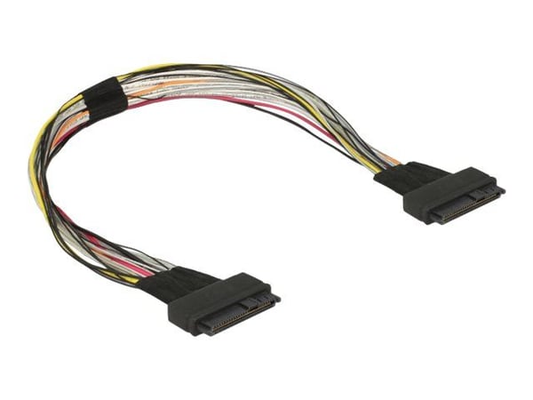 Delock - SAS intern kabel - U.2 (SFF-8639) (hunn) til U.2 (SFF-8639) (hunn) - 50 cm - svart