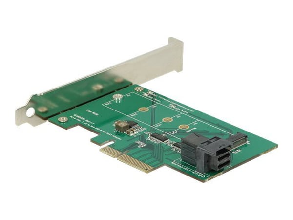 Delock PCI Express-kort > 1 x intern NVMe M.2 PCIe / 1 x intern SFF-8643 NVMe - Lagringskontroll - M.2-kort lavprofil - PCIe 3.0 x4