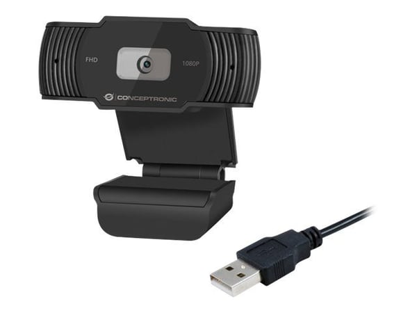 Conceptronic AMDIS04B - Nettkamera - farge - 1920 x 1080 - 1080p - fastfokal - lyd - USB 2.0 - DC 5 V
