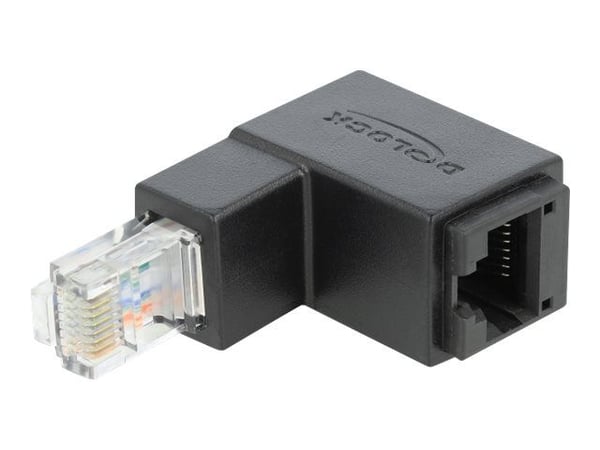 Delock - Nätverkskort - RJ-45 (hane) nedåtvinklad till RJ-45 (hona) rak - UTP - CAT 6