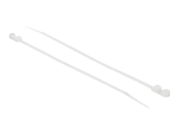 DeLOCK 18944, Kaksiaukkoinen johdinside, Polyamidi, Valkoinen, -40 - 85 °C, 16 cm, 4,8 mm