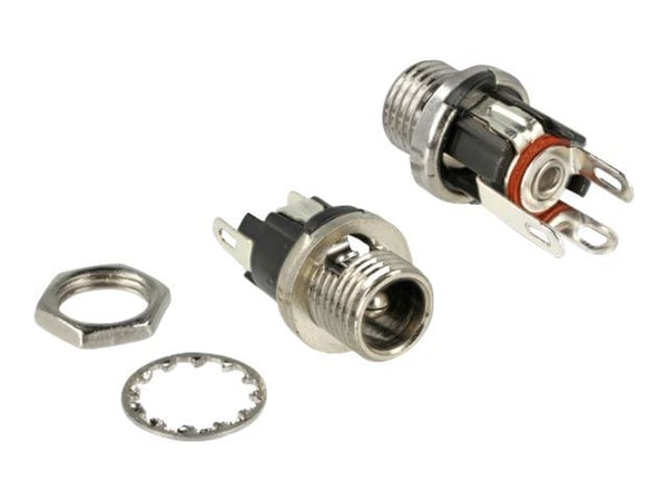 Delock - Strømkontakt - DC-jakk 5,5 mm x 9,5 mm (ID: 2,5 mm) (hunn)