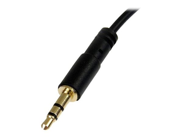 Startech 6 ft Slim 3.5mm to Right Angle Stereo Audio Cable - M/M (MU6MMSRA) - Lydkabel - mini-phone stereo 3.5 mm hann til mini-phone stereo 3.5 mm...