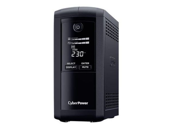 CyberPower Value Pro VP700ELCD - UPS - AC 230 V - 390 watt - 700 VA - RS-232, USB - utgangskontakter: 4 - svart