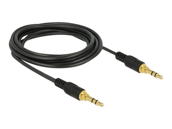 Delock - Ljudkabel - mini-phone stereo 3.5 mm hane till mini-phone stereo 3.5 mm hane - 3 m - svart