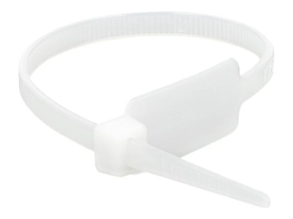 DeLOCK 18956, Kaksiaukkoinen johdinside, Polyamidi, Valkoinen, -40 - 85 °C, 19 cm, 4,8 mm