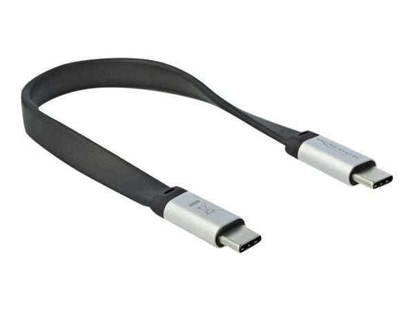 DeLOCK 85926, 0,22 m, USB C, USB C, USB 3.2 Gen 2 (3.1 Gen 2), 10000 Mbit/s, Musta, Hopea