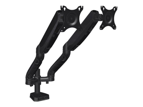 ART L-18GD - Monteringssett - justerbar dobbelarm i full bevegelse - for 2 LCD-skjermer - metall - svart - skjermstørrelse: 10"-32" - skrivebordsmo...