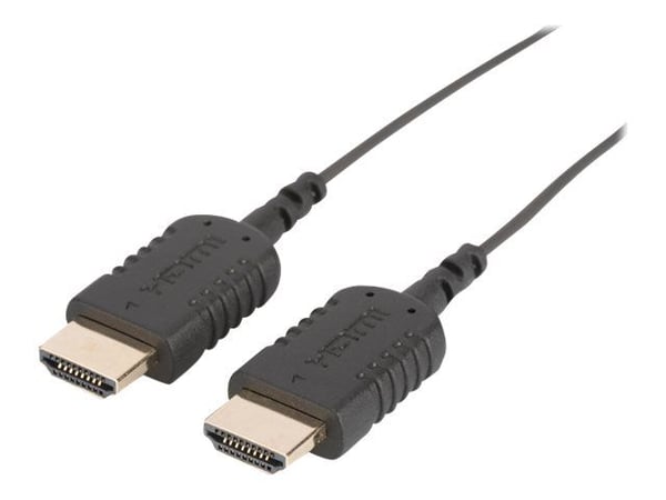 DIGITUS HDMI High Speed Connection Cable - HDMI-kabel med Ethernet - HDMI hann til HDMI hann - 2 m - dobbeltisolert - svart - formstøpt, aktiv