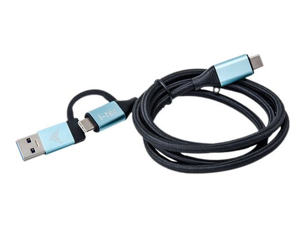 i-Tec - USB-kabel - USB, USB-C (hann) til USB-C (hann) - USB 3.1 Gen 2 - 1 m - 4K-støtte, Power Delivery-støtte
