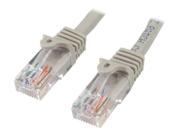 StarTech.com Cat5e Ethernet patchkabel med hakfria RJ45-kontakter - 10 m, Grå - Patch-kabel - RJ-45 (hane) till RJ-45 (hane) - 10 m - UTP - CAT 5e ...
