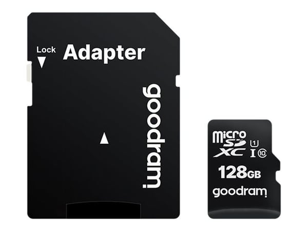 GOODRAM M1AA - Flashminnekort (microSDXC til SD-adapter inkludert) - 128 GB - UHS-I U1 / Class10 - microSDXC UHS-I