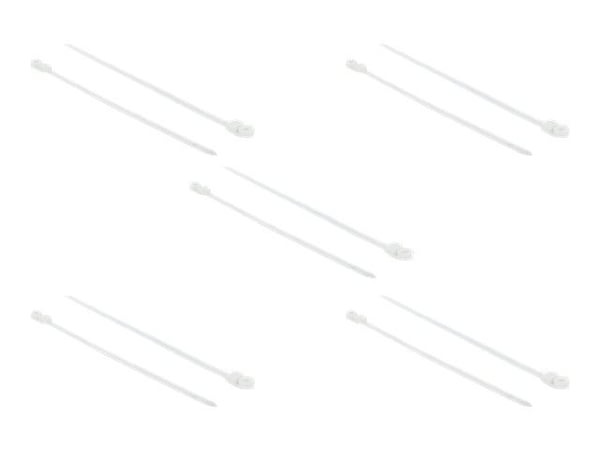 DeLOCK 18947, Kaksiaukkoinen johdinside, Polyamidi, Valkoinen, -40 - 85 °C, 30 cm, 7,6 mm DeLOCK 18947, Kaksiaukkoinen johdinside, Polyamidi, Valkoinen, -40 - 85 °C, 30 cm, 7,6 mm
