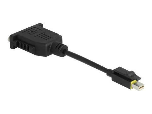 Delock - Video adapter - enkeltlenke - Mini DisplayPort (hann) låst til DVI-I (hunn) - DisplayPort 1.1 - 15 cm - halogenfri - svart