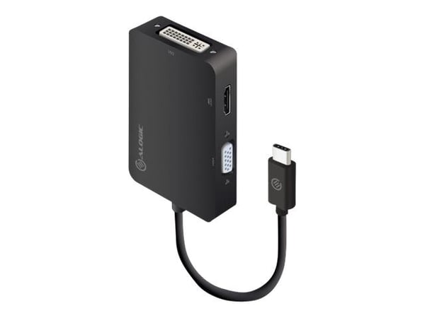 ALOGIC Premium Series - Videoadapteri - 24-nastainen USB-C han til 15-nastainen D-Sub (DB-15), HDMI, DVI hun - lajittelu - 4K-tuki