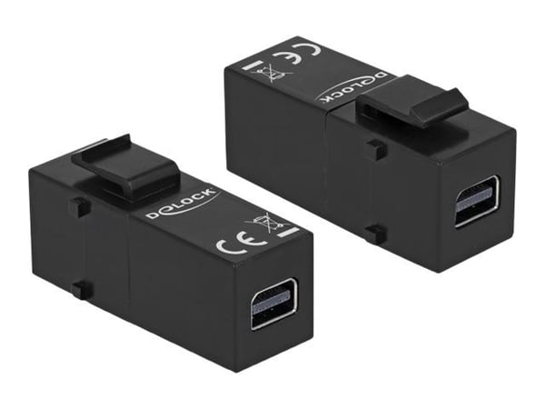 Delock Keystone-moduuli - modulaarinen sisäkkäin - mini-DisplayPort - musta