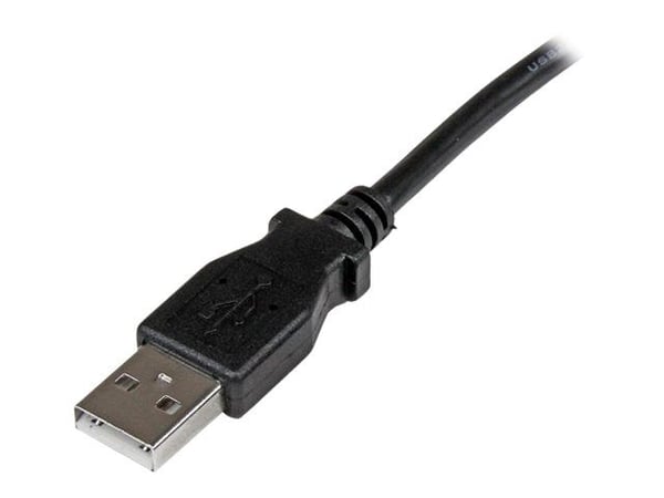 StarTech.com 2m USB 2.0 A to Left Angle B Cable Cord - 2 m USB Printer Cable - Left Angle USB B Cable - 1x USB A (M), 1x USB B (M) (USBAB2ML) - USB...