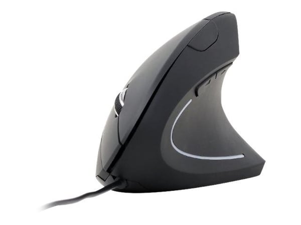 Gembird MUS-ERGO-01 - Vertikal mus - ergonomisk - optisk - 6 knapper - kablet - USB - svart