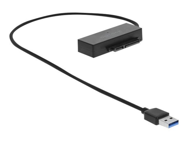 Delock USB Type-A to SATA Converter with 3.5" Protection Cover - Grensesnittsadapter - SATA 6Gb/s - USB 3.0 - svart
