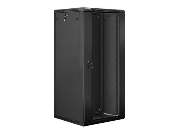 Lanberg - Rack skap - veggmonterbar - svart, RAL 9004 - 27U - 19"