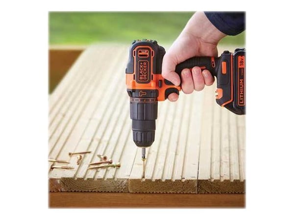 Black & Decker BDCHD18KB-QW, Pistooliporakone, Avaimeton, Musta, Oranssi, 1 cm, 2,5 cm, 1 cm
