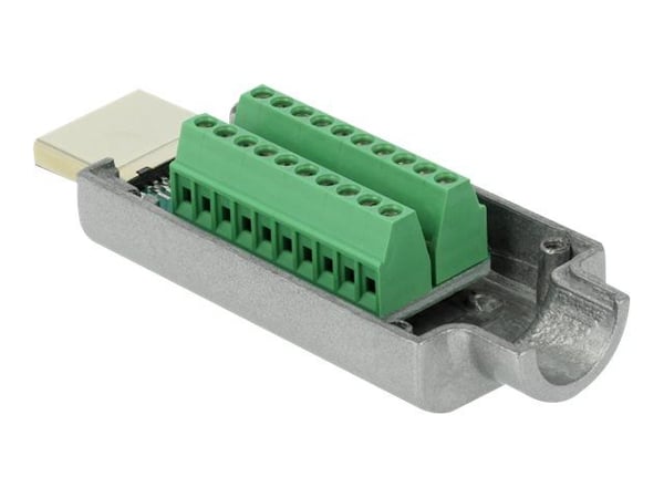 Delock - HDMI-adapter - HDMI hann til 20-stifts rekkeklemme
