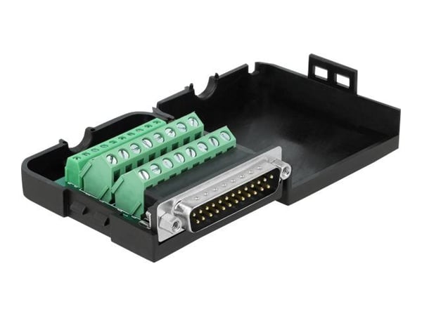Delock - Parallelladapter - DB-25 (hann) til 26-pins terminalblokker