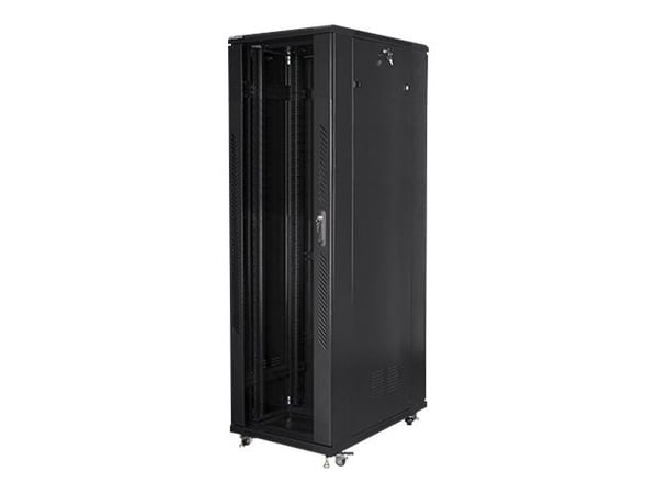 Lanberg - Rack skåp - med 4 kylfläktar - 230 V - svart, RAL 9004 - 42U - 19"