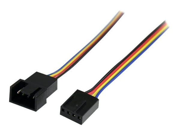 StarTech.com 12in 4-pinninen tuulettimen virran jatkokaapeli - M/F - Tuulettimen virran jatkokaapeli - 4-pinninen PWM (M) 4-pinniseen PWM (F) - FAN...