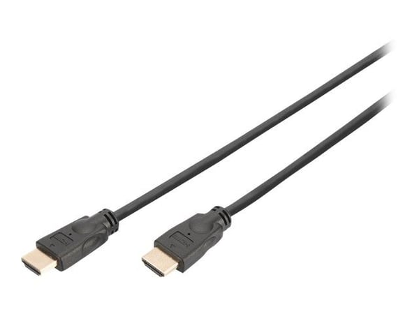 DIGITUS - HDMI-kabel med Ethernet - HDMI hann til HDMI hann - 1 m - svart - 4K-støtte