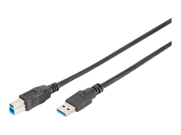 DIGITUS DB-300115-018-S - USB-kabel - USB-type A (hann) til USB Type B (hann) - USB 3.1 - 1.8 m - formstøpt - svart