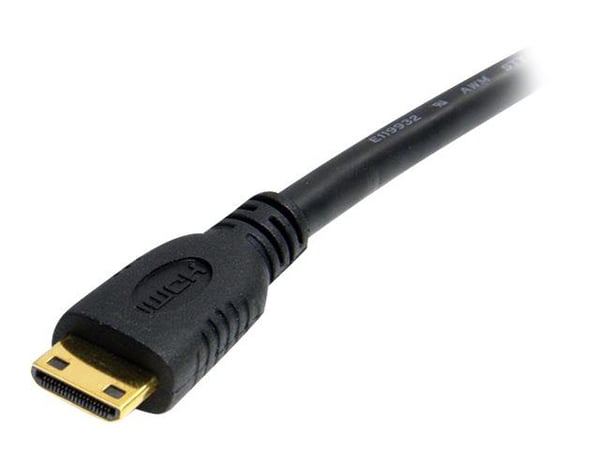 Startech.com 1m høyhastighets HDMI-kabel med Ethernet HDMI til HDMI Mini - Video/lyd/nettverkskabel - HDMI - 30 AWG - HDMI, 19-pinners (M) - Mini-H...