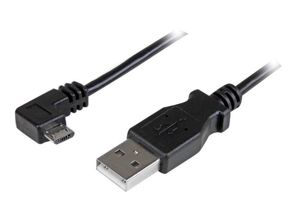 StarTech Right Angle Micro USB Cable - 1 ft / 0.5m - 90 degree - USB Cord - USB Charger Cable - USB to Micro USB Cable (USBAUB50CMRA) - USB-kabel -...