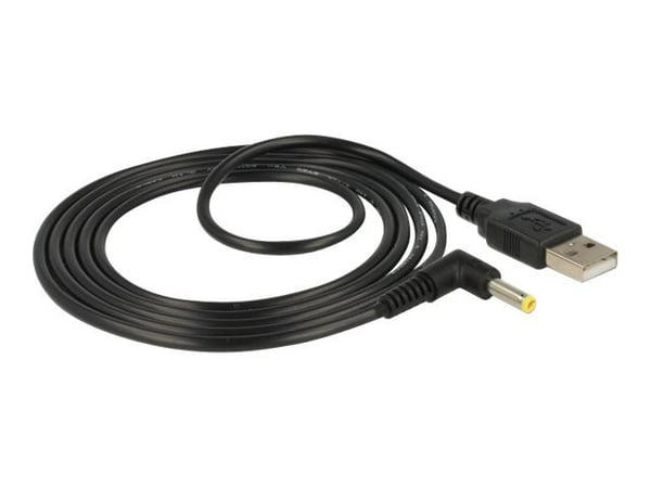 Delock - USB/strøm-kabel - USB (hann) til 4,0 x 1,7 mm DC-jakk (hann) vinklet - 5 V - 1.5 m